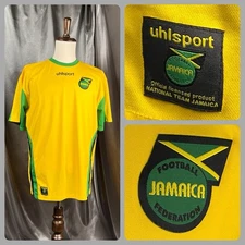 Vintage Uhlsport Jamaica National Team Jersey 08/09 Home Size L Soccer Football