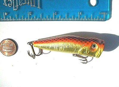 1pc SPOTTED CARP 3in PRO POPPER 3/8oz TOPWATER Bait Rattles Bass Fishing Lure