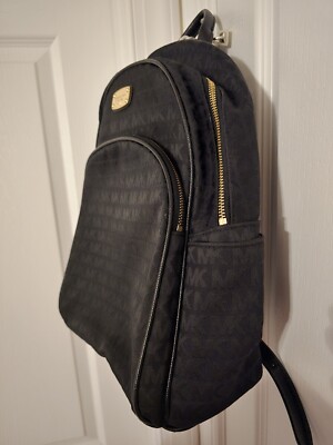 Michael Kors Abbey MK signature Logo Mini Backpack Authentic MICHAEL KORS Mini Abbey Small Backpack Black  main image 2