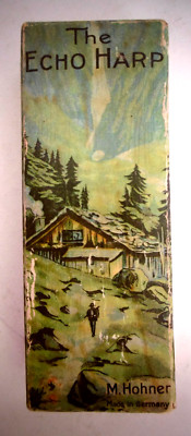 Vintage Mundharmonika ''The Echo'', M. Hohner Germany mit Original Karton