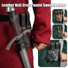 1x Medieval LARP Sword Belt Sheath Scabbard Holder Warrior Knight Cosplay