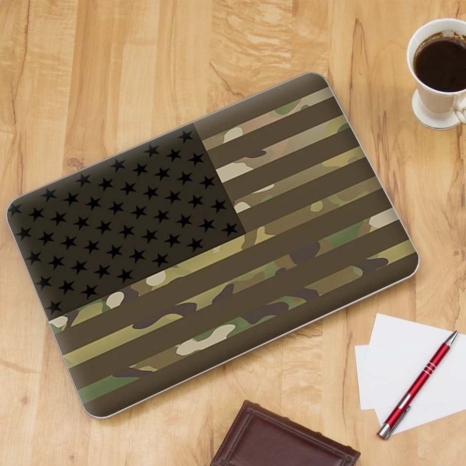 Универсальный чехол для ноутбука 13 дюймов - камуфляж с американским флагом США пустыня - Изображение 4 из 4
