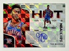 2020-21 NBA Hoops Theo Maledon Green Hot Rookie Signatures Auto SP RC Autograph