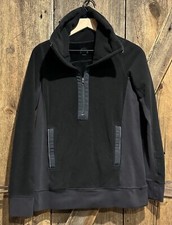 Lululemon Pullover Sweater Jacket Size 6 Half Zip Black Fleece Post Chaturanga