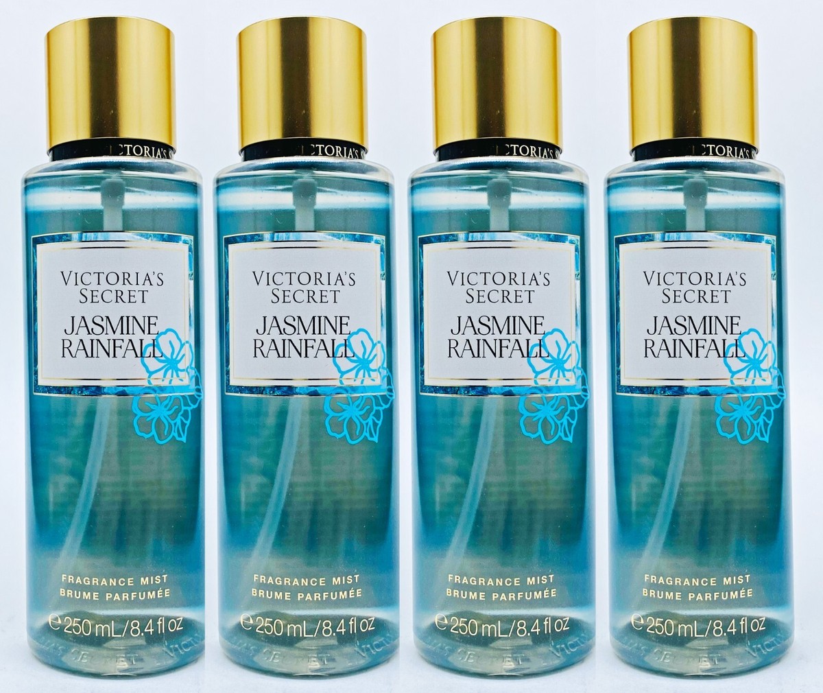 4 Victoria's Secret JASMINE RAINFALL Fragrance Mist Body Spray