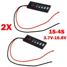 1-4S Battery Level Indicator 18650 Lipo Li-ion Capacity Tester Meter 3.7-16.8V
