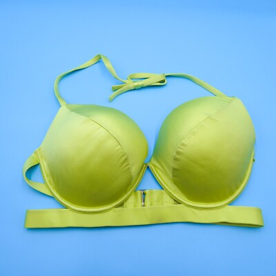 Victorias Secret Yellow 38D Bombshell Underwire Padded Swim Bikini Top Swimsuit