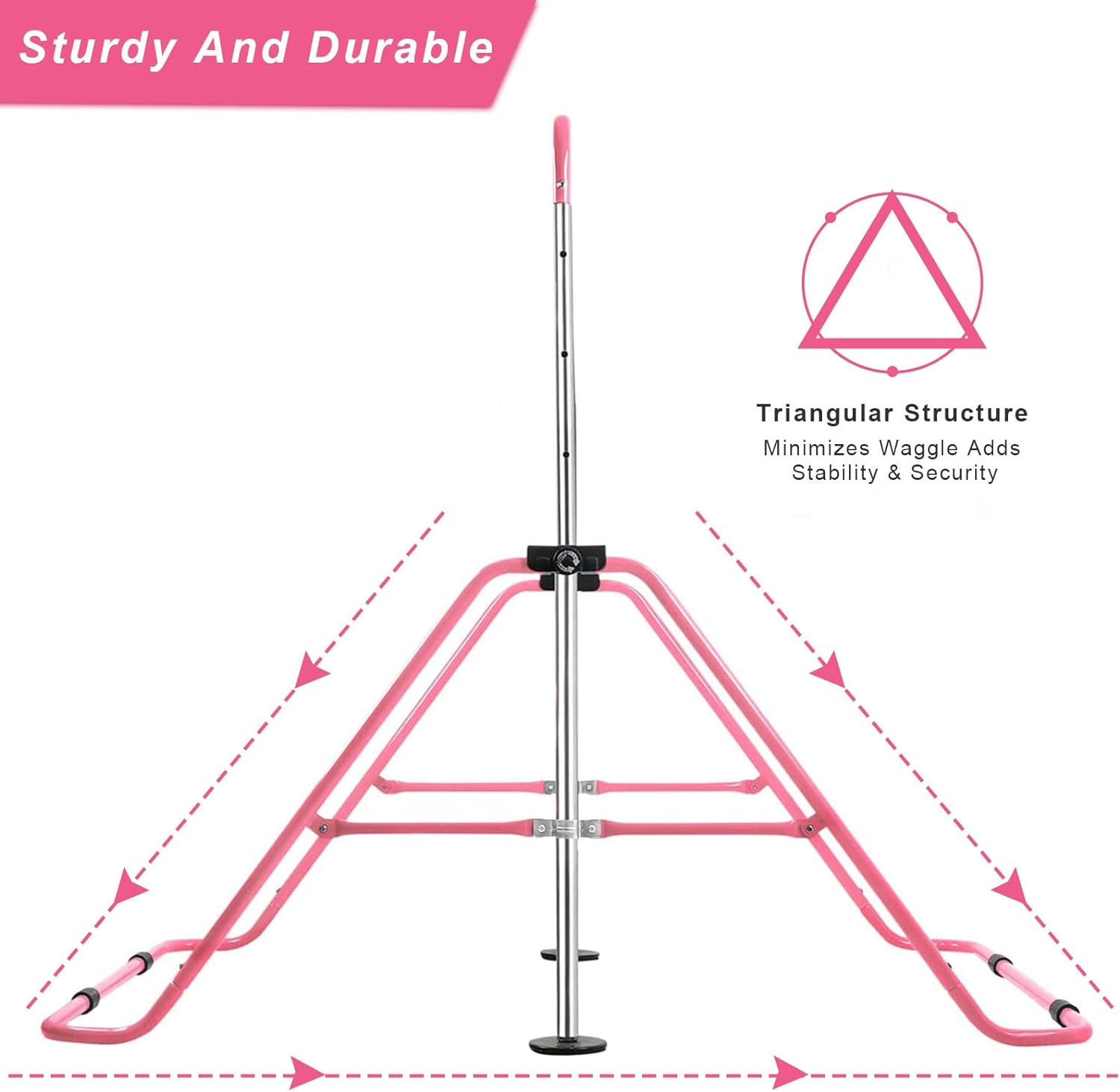 CHAMPIONPLUS Gymnastics Bar for Kids, Adjustable Height Gymnastics