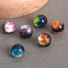 5pcs Round Luminous 8mm 10mm 12mm Handmade Lampwork Glass Loose Crafts Beads