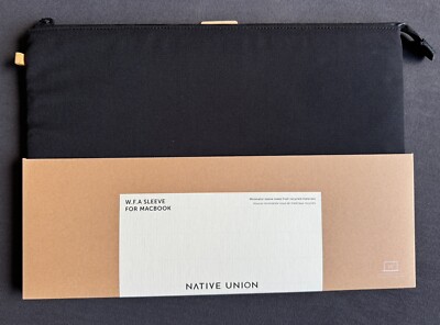 Native Union W.F.A für MacBook Pro 16'' & Pro 15  , Schwarz, Laptop Hülle Tasche