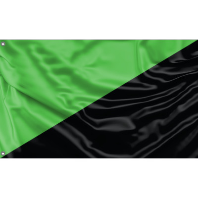 Grüne Anarchismus Flagge, einzigartiges Design, 3 x 5 Fuß / 90 x 150 cm, hergestellt in der EU