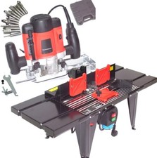 Oberfräse 55692 1300W Fräsen-Satz + Oberfräsentisch 55693 Frästisch Fräsertisch