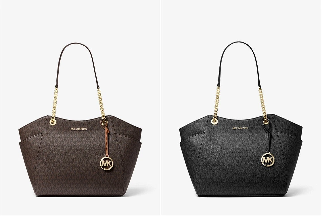 NWT Michael KORS Signature Jet Set Large Logo Tote Bag 35F8GTVE7B Choose Color