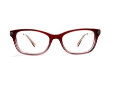 New Coach Red Pink Clear Glitter Cat Eye Glasses Gold Temples HC 6142 51 17 140