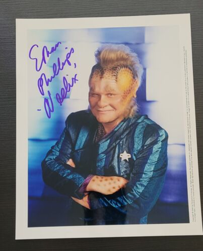 STAR TREK VOYAGER Ethan Phillips / Neelix SIGNED Autographed Color 8x10 Photo - Picture 1 of 1