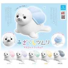 Seal snails Mascot Figure Capsule Toy 6 Types Full Comp Set Gacha New Japan /