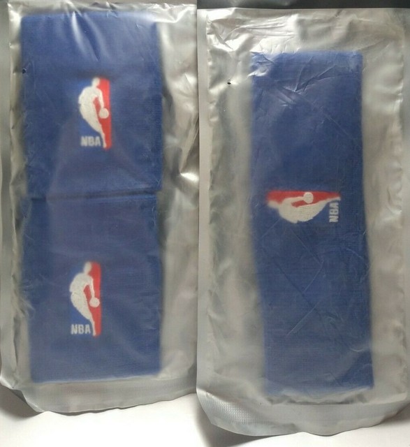 Nike NBA Elite Headband Wristband Combo Basketball DriFit Blue