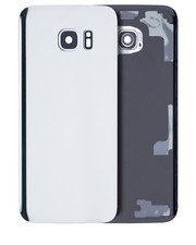 Back Cover Glass Compatible For Samsung Galaxy S7 Edge Used Grade A Silver