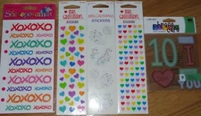 10 Things I Love about You Valentines Day Love Scrapbooking Stickers Hearts
