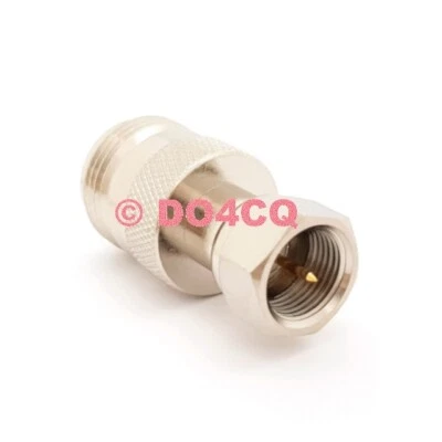 Adapter F Stecker ( SAT ) auf N Buchse ( PTFE)( Funk, WLAN, Sat & TV ) ( K07C )