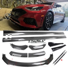 Carbon Fiber Front Bumper Lip Chin Spoiler Splitter For Hyundai Sonata Body Kits