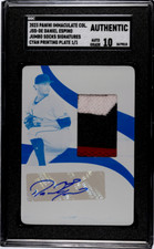 DANIEL ESPINO - #JSS-DE Jumbo Sock Sig. Cyan Printing Plate 🔥1/1🔥 2023 Panini