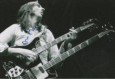 Mike Rutherford "Genesis" autograph signed 20x30 cm picture B/W