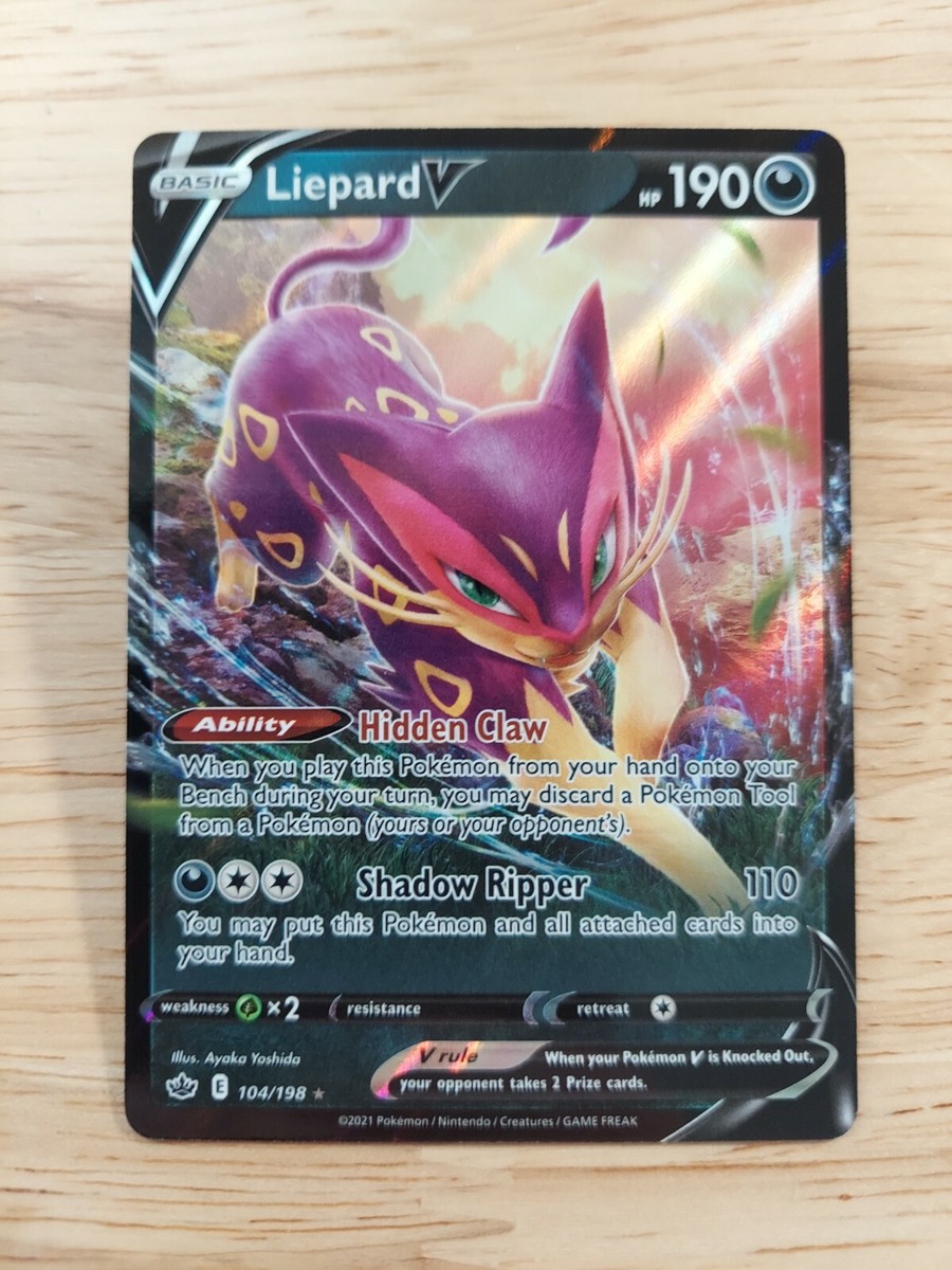 liepard pokemon card value Liepard V 104/198 Chilling Reign NM Ultra Rare Pokemon Card