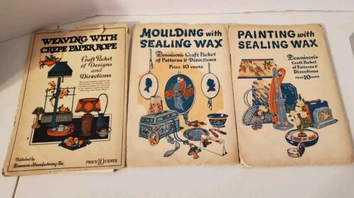 Vintage 1930s- 1940s Moulding With Sealing Wax Kits SET OF 3