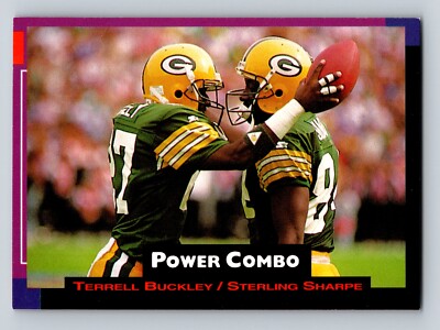Sterling Sharpe / Terrell Buckley 1993 Pro Set Power Combos #2 Green Bay Packers