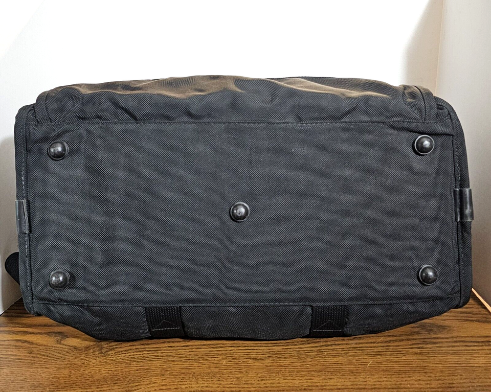 TUMI Black Carry On Duffle Bag Ballistic Nylon 19" Overnight Weekender