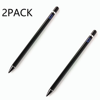 2PACK Black Stylus Pencil for iPad/iPhone/Android Phones Tablets Draw and Write