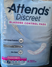 Attends Discreet Women's Moderate Bladder Control Pads 20 Count