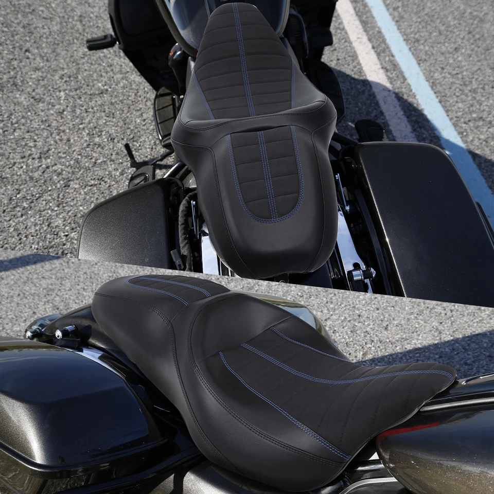 Asiento de dos asientos para conductor pasajero apto para Harley Touring Road Glide 2009-23 Foto 4 de 4