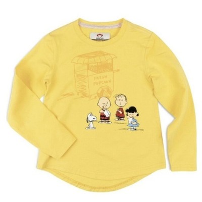 Appaman X Peanuts Yellow Popcorn Graphic Long Sleeve Tee T-Shirt sz 10 NWT NIP