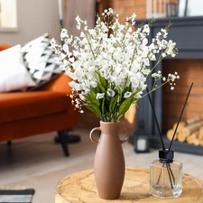 6 Pcs 37.5inch Lily of The Valley, Artificial Faux White Lily of The Valley F...