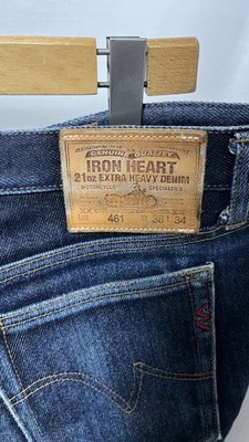 IRON HEART Lot 461 21oz Heavy Bootcut Jeans W36 Repaired | eBay
