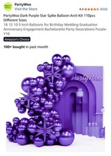 110 Piece Latex Balloon Party Decoration Kit-PURPLE