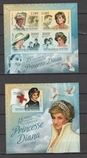 Burundi 2012 Blocs Princess Diana (Red Cross) S/S IMPERFORATE MNH **