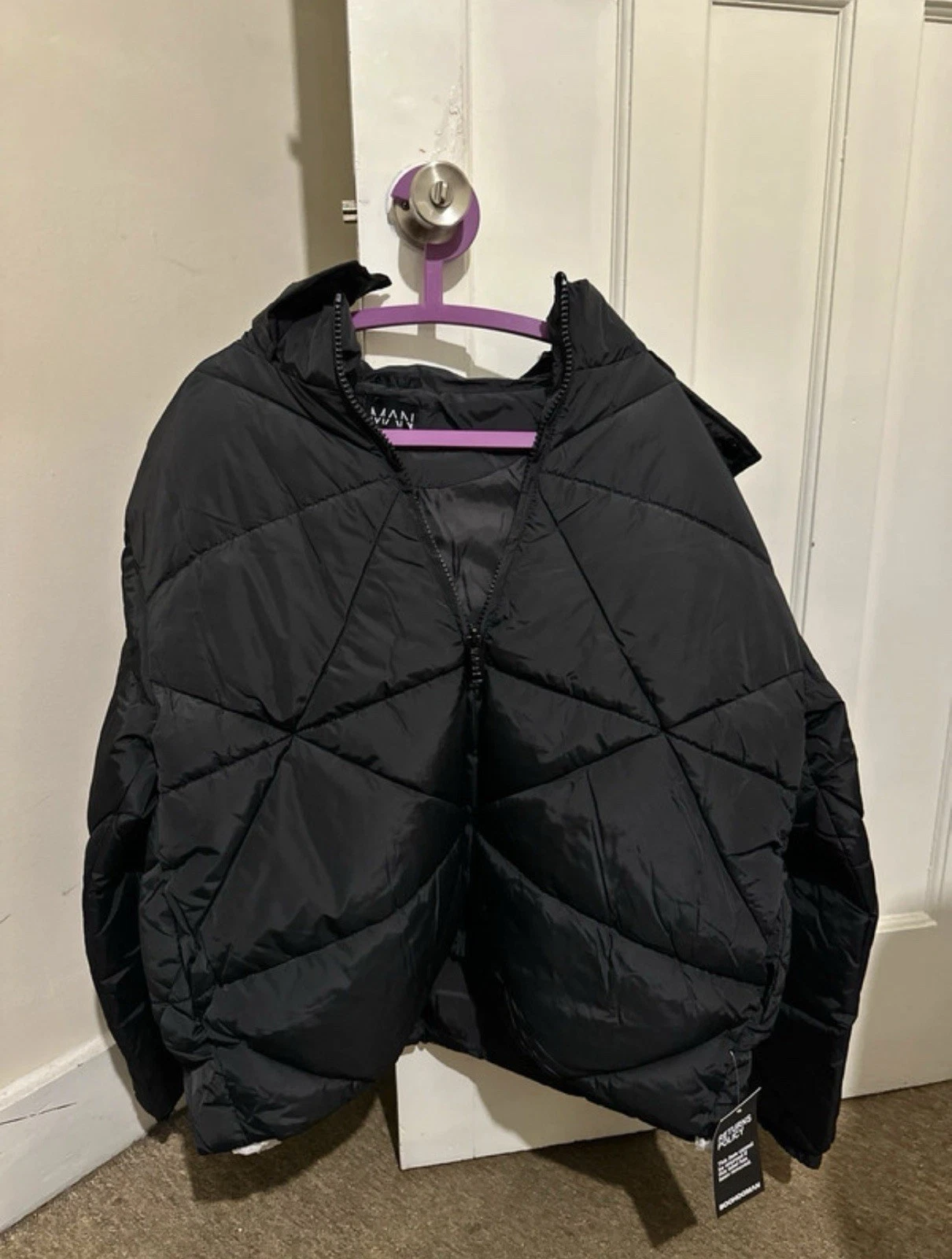 BoohooMAN Men's Puffer Jacket Size L