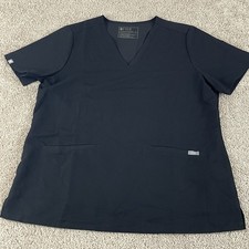 Figs Casma Top Black Women's Size XL Three Pocket Scrub Work FW1100 F18