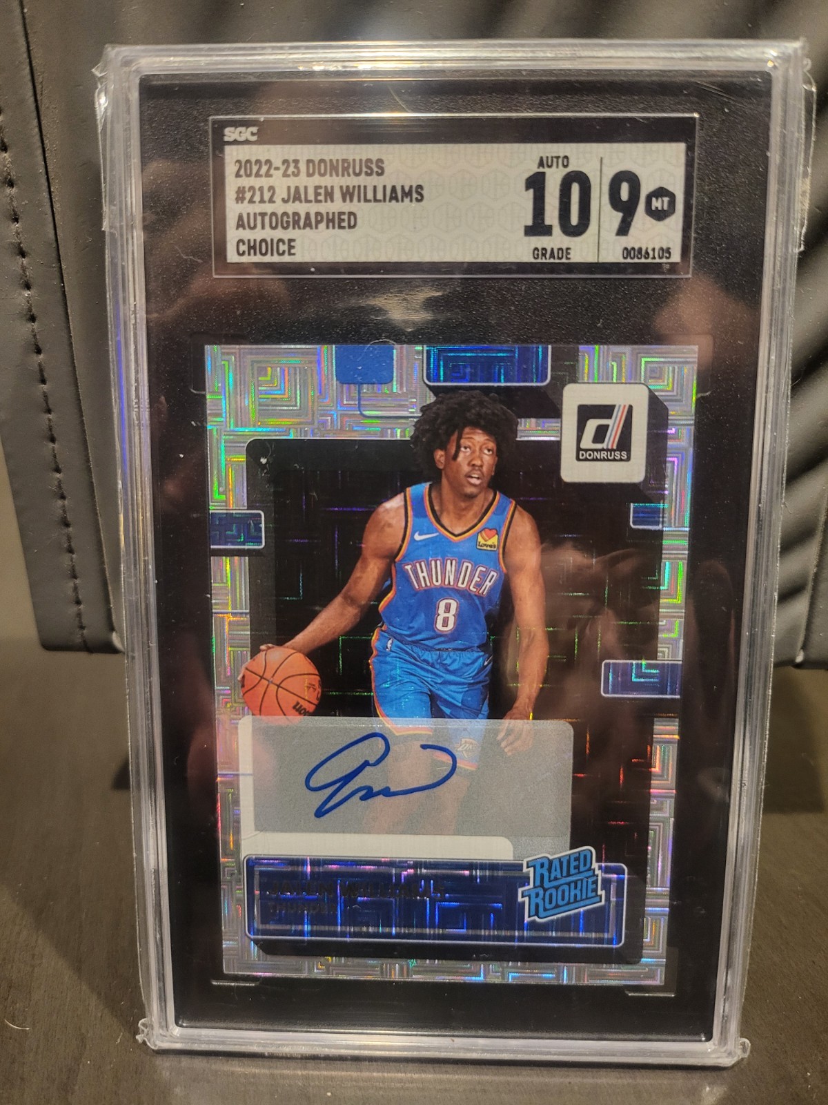 2022-23 Panini Donruss Jalen Williams #212 Mojo Auto Rated RC SGC 9/10 Auto