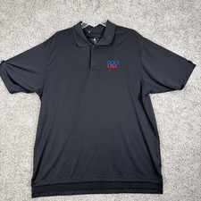 Adidas Golf Men  s Black Polo Golf USA Embroidered Logo Size XL