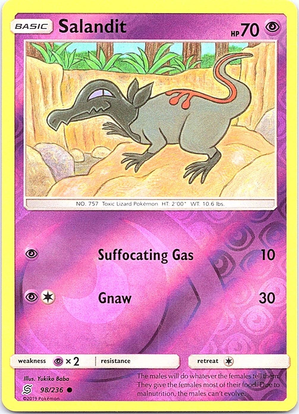 Salandit 98/236 Common Unified Minds Pokemon Reverse Holo Near Mint
