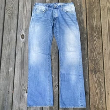 LAD by H&M Fitted Waist Bootcut leg Denim Jeans Men's Size 32X34 light Blue