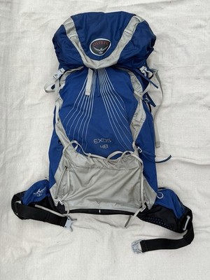 Osprey Exos 48 Ultralight Backpacking Pack Blue Silver - Size M (18-21 inches)