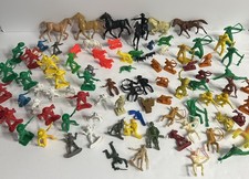 Lot of Vintage Tim Mee/ Unbranded Cowboys  Indians Plastic Toy Figures