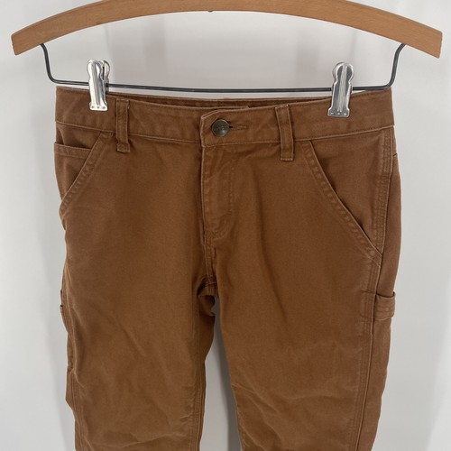 Carhartt Youth Size 10 Brown Canvas Carpenter Pants Kids Boys - Picture 2 of 9