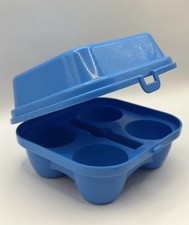 Vtg Fisher Price Fun w Food Blue Bacon Egg Carton Replacement Piece Kitchen Toy