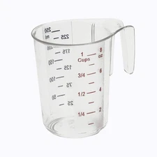 Stackable Polycarbonate Measuring Cup 1 Cup Silver Black Dishwasher Safe